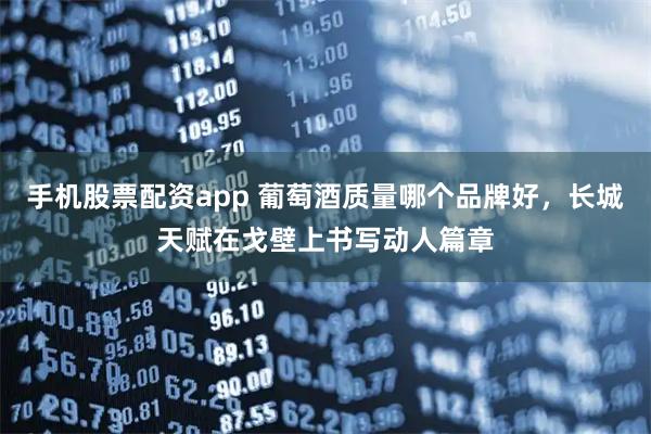 手机股票配资app 葡萄酒质量哪个品牌好，长城天赋在戈壁上书写动人篇章
